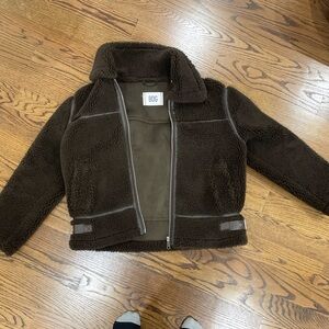 Dark Brown Kids Puffer Jacket